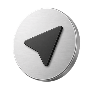 Decoratief 3D-pictogram met verzendpijl op de contactpagina