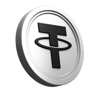 Tether USDT-muntillustratie binnen het platforminformatiegedeelte